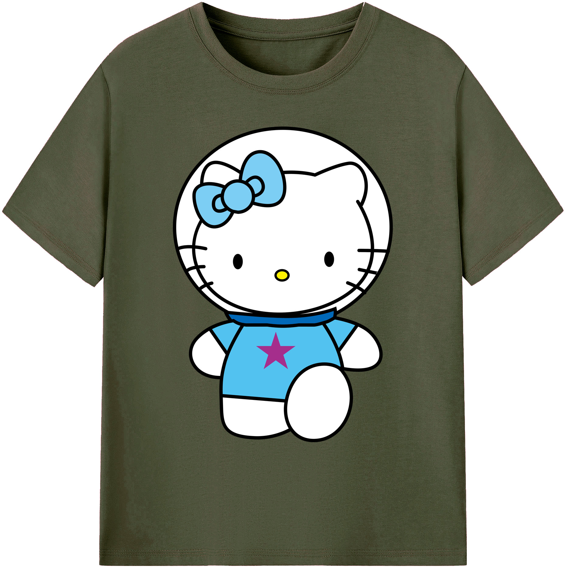 （画像用） Hello Kitty ハローキティ 綿100％ メンズ半袖Tシャツ｜肌触りやわらか＆通気性